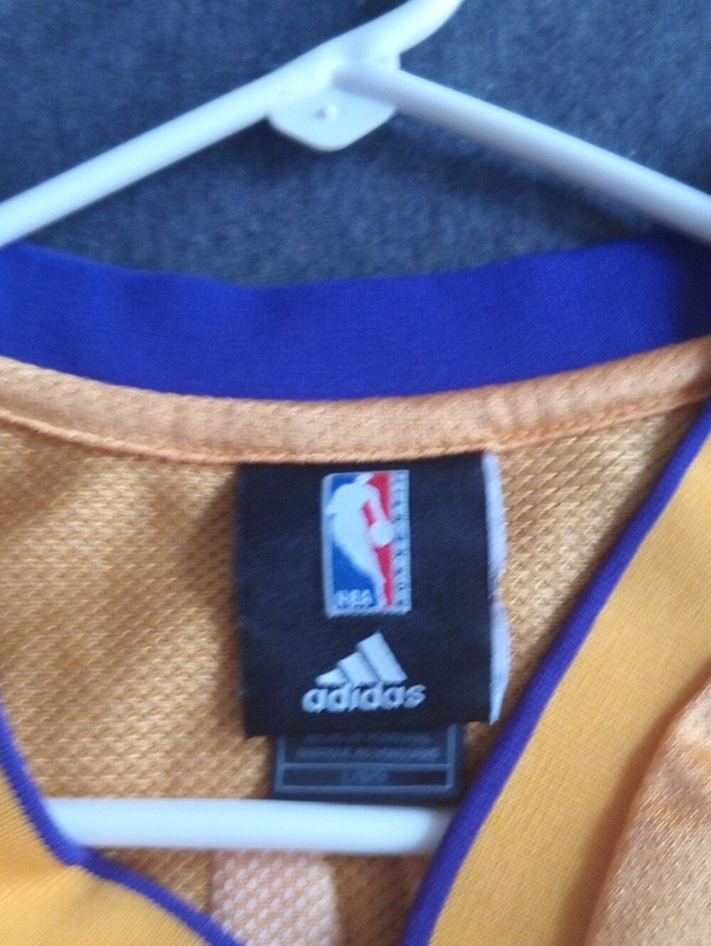 adidas Lakers Gold and Purple #24 Basketball Jersey - Picture 2 of 4